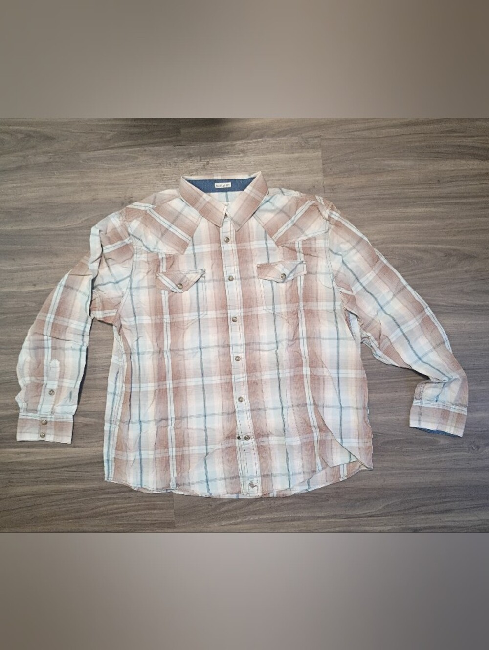 Cody James Shirt Mens Sz 2XLarge Brwn Plaid Pearl Snap Yellowstone Western Rodeo